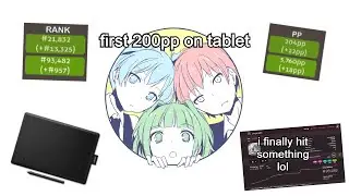 i FC'ed my favorite song on osu! | FIRST 200PP ON TABLET