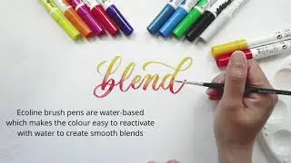 4 Calligraphy Blend Techniques Using Ecoline Brush Pens
