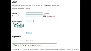 Perfectmoney Logging In – Pin Code