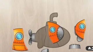 Собираем по частям ПОДВОДНУЮ ЛОДКУ. Игра как Мультфильм для детей. Пазлы Мозайка 2015