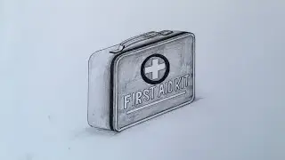 First aid kit box drawing/ How to draw first aid kit box easy steps for beginners
