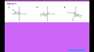 Find the measure of angle 1. Complementary Angles