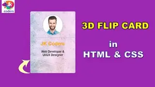 3D flip card effect css | how to design 3d flip card | css 3d flipping card hover effect | JK Coders