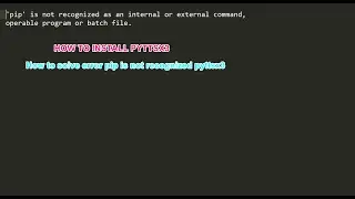 HOW TO INSTALL PYTTSX3 | fix pip is not recognized as an internal or external command