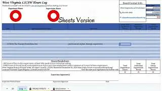 West Virginia LICSW Clinical Hours Tracker