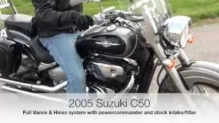 Suzuki Boulevard C50 - Vance & Hines exhaust sound review HD