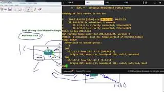 BGP Load Sharing- Dual Homed to Single ISP