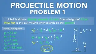 Projectile Motion - Problem 1: Final Speed of a Ball | Physics - Kinematics