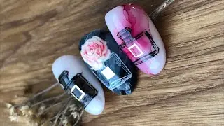 Дизайн ногтей ДУХИ, абстракция, тонкие линии, слайдер, наклейка.