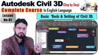 Basic Concept of Autocad civil 3d / Civil 3D Tutorial for Beginners / Civil 3d in English / Lec No-1
