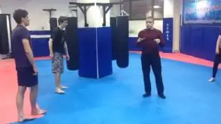 Атака руками, ногами и переход в клинч (базовые техники, смешанные единоборства)