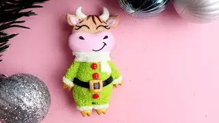 Милый БЫЧОК🐮 СИМВОЛ 2021\Как сделать брошку🤎 Cute BULL🐮 SYMBOL 2021 \ How to make a brooch🤎