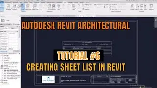 Creating Sheet list in Revit Architectural