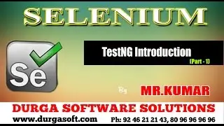 Selenium WebDriver  || TestNG Introduction Part - 1