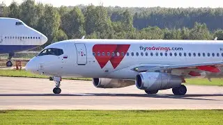 Домодедовские "Суперджеты": один улетел с открытым люком | Ямал | ИрАэро | Red Wings. Сентябрь, 2023