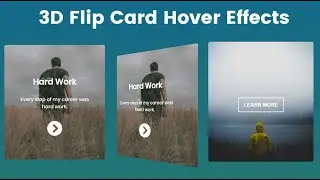 3D FLIP CARD HOVER EFFECTS || ANIMATION EFFECTS USING HTML & CSS