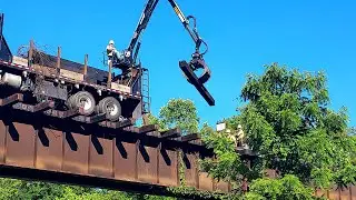 Replacing Railroad Bridge Timbers