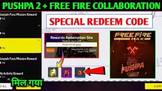 Pushpa 2 + Free Fire Collaboration Special Redeem Code | Free Fire Redeem Code Today |FF Redeem Code