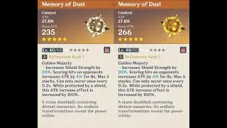 Memory of Dust weapon appearance base vs. ascended in Genshin Impact
