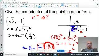 Converting from Cartesian Coordinates to Polar Coordinates