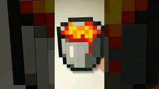 Lego Minecraft Lava Bucket (tutorial)#lego
