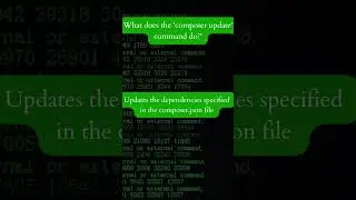 🔍 Question: What does the 'Composer Update Command' do?