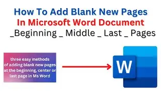 How To Add Blank New Pages In Microsoft Word Document  _three  _easy  _methods