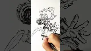 Speed drawing StickMan Luffy | Gear 5 😳 