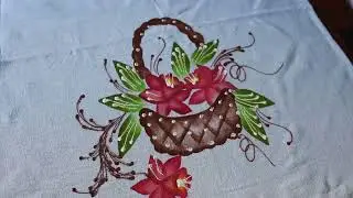 Pintando orquídea em guardanapo com molde vazado - ASMR PAINTING