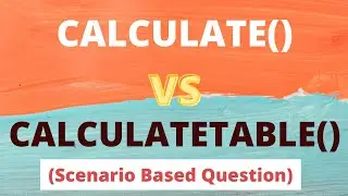 Scenario: Calculate() vs Calculatetable() | DAX | Power BI Interview🔥