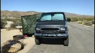 Lifted Econoline Camper Van | camp ground set up | Mighty Kool K2 | Pee Wee Cabazon Dinosaurs