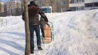 VLOG Минск катаемся на санках с горок 2 Minsk sledding from hills