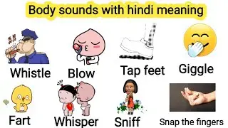 Vocabulary body sounds / word meaning / body sounds with hindi meaning / English speaking practice