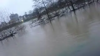 2018 January, Trier-West, Mosel Pegel Wasserstand 830