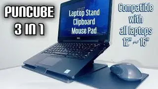 PUNCUBE Portable Lap Desk -Ultra Slim Mouse Pad, Adjustable Stand,  and Laptops and Tablets