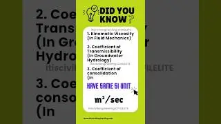Did you know? Civil Engineering Terms having same SI UNIT #civilengineering #siunit