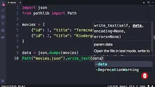 9.7 - Working with JSON Files