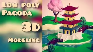 Low poly pagoda 3d modeling (Autodesk Maya 2020)