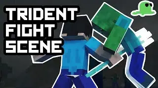 How I wish Tridents worked in Minecraft (fight animation)