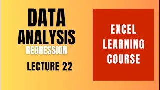 Lec 22, Data Analysis | Regression in Excel | Free Excel Course