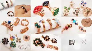 Compilation : 8 Making simple ring | jewelry from copper wire and small crystal