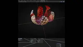 Blender Geometry Nodes Mesh Unfolding Experiment #shorts #geometrynodes #b3d