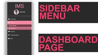PHP PROJECT: How To Create An Admin Dashboard Sidebar Menu using HTML CSS - Free Source Code 