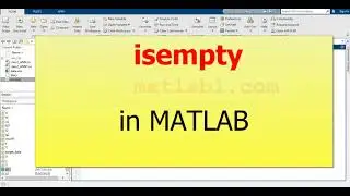 isempty in  MATLAB