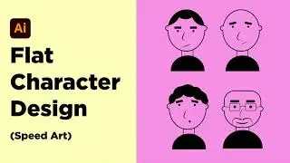 Flat Character Design Speed Art | 