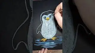 Как просто нарисовать пингвина гуашью.