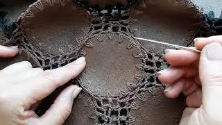 ‼ МК Вязание + кожа для изделий из мотивов