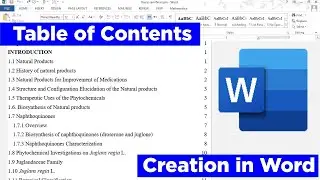 How to create table of contents in word | Using Microsoft  Word 2013, Word 2016, Word 2019