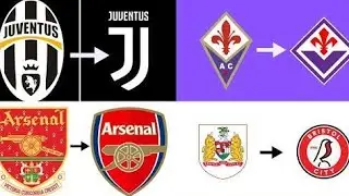 EVOLUTION OF EUROPEAN FOOTBALL CLUB LOGO OLD VS NEW 2024