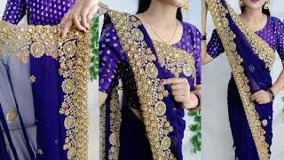 Heavy Work Saree Wearing This way perfectly/How to drap Heavy work Saree/Saridraping @Saundaryaa